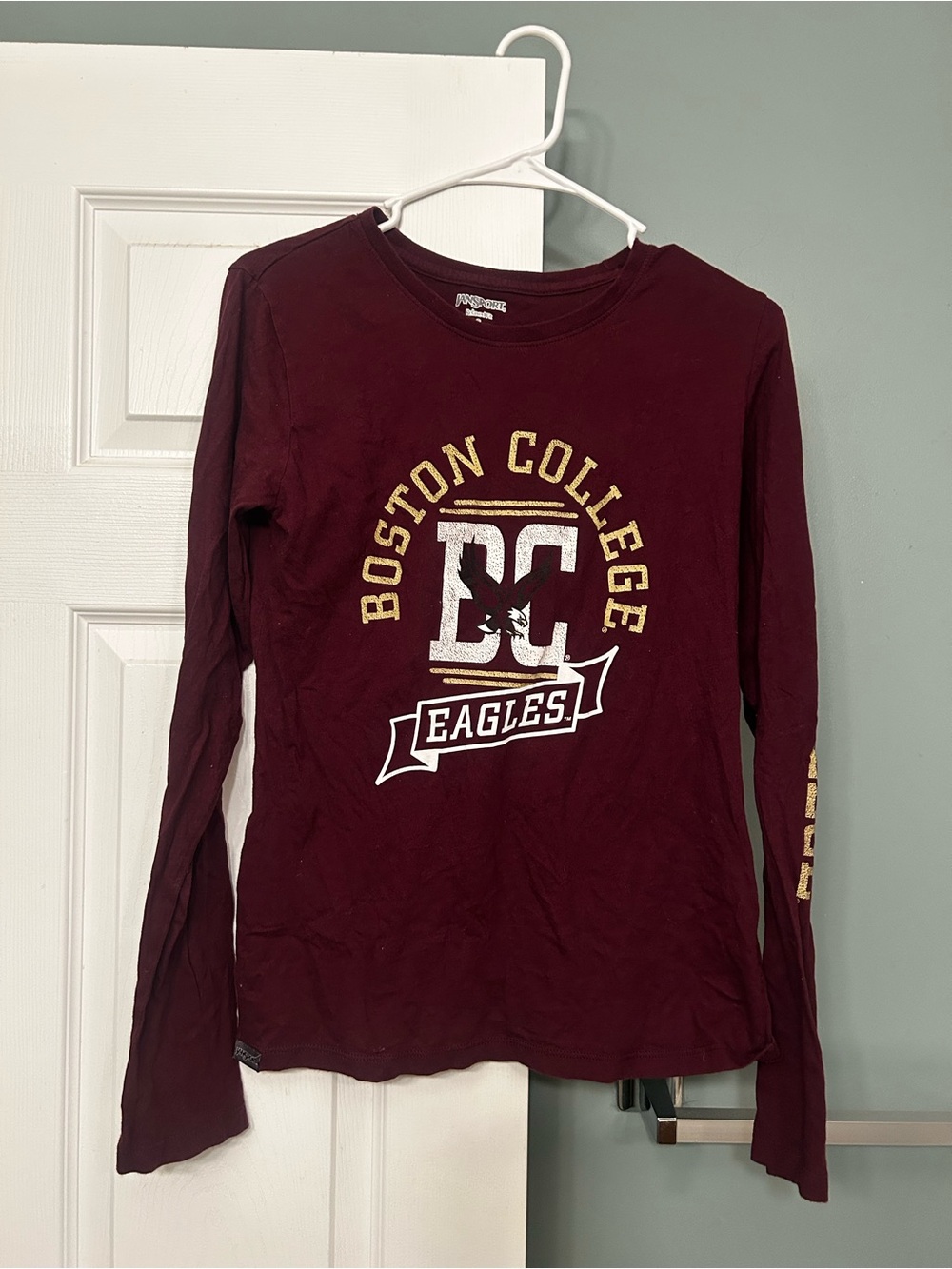 Boston College Eagles JanSport Long Sleeve Tee Maroon Gold Size S
